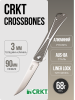 Нож CRKT Crossbones, AUS-8A, Aluminum Gray, CR7530