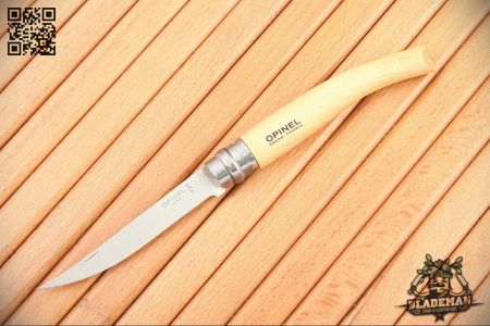 Нож филейный Opinel №10, Нержавеющая сталь, Бук - купить в интернет-магазине Blademan
