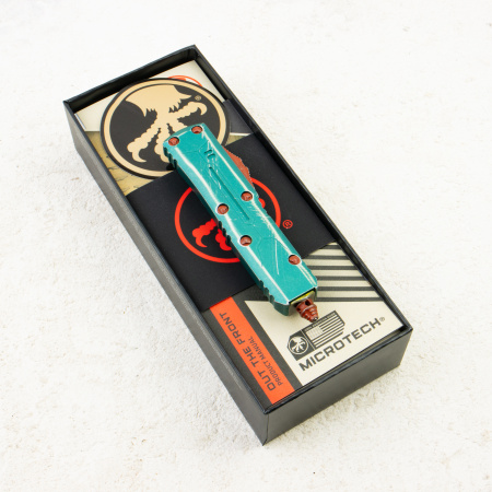 Нож Microtech UTX-85 Bounty Hunter Tanto, Apocalyptic, M390, Aluminum Blue, 233-10 BH, (Signature Series) Нож Microtech UTX-85 Bounty Hunter Tanto, Apocalyptic, M390, Aluminum Blue, 233-10 BH, (Signature Series)