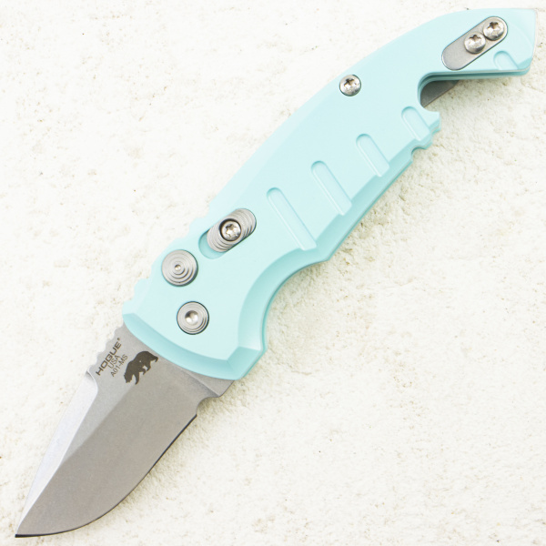 Нож Hogue A01-MicroSwitch, CPM 154, Aluminum Aqua, 24123