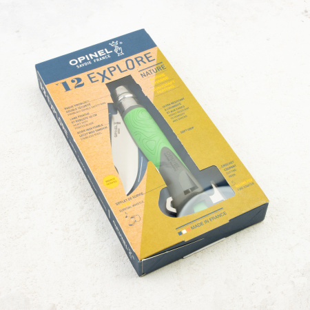 Нож Opinel №12 Explore, XC90, Plastic/Rubber Green, 1899