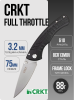 Нож CRKT Full Throttle, Lerch Design, 8Cr13MoV, G10 Black, 7031 Нож CRKT Full Throttle, Lerch Design, 8Cr13MoV, G10 Black, 7031