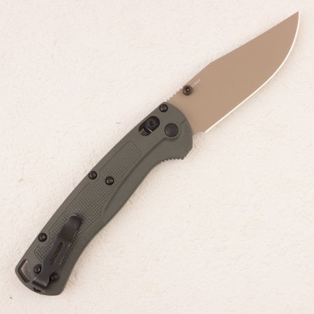 Нож Benchmade Taggedout, Elmax, Deep Olive Grivory Handle, 15536TN-02