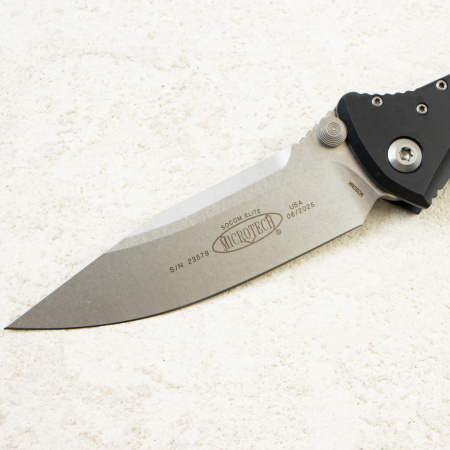 Нож Microtech Socom Elite, Stonewash, M390, Aluminum Black, 160-10 Нож Microtech Socom Elite, Stonewash, M390, Aluminum Black, 160-10
