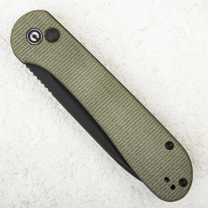 Нож CIVIVI Elementum Button Lock, 14C28N Black, Micarta Olive, C2103B Нож CIVIVI Elementum Button Lock, 14C28N Black, Micarta Olive, C2103B