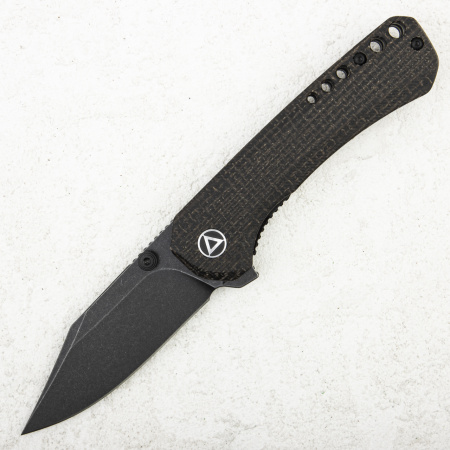 Нож QSP Kestrel, 14C28N Black, Micarta Dark Brown