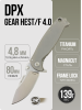 Нож DPX Gear HEST/F 4.0, MagnaCut, Sandblasted Titanium Handle, DPXHSF403