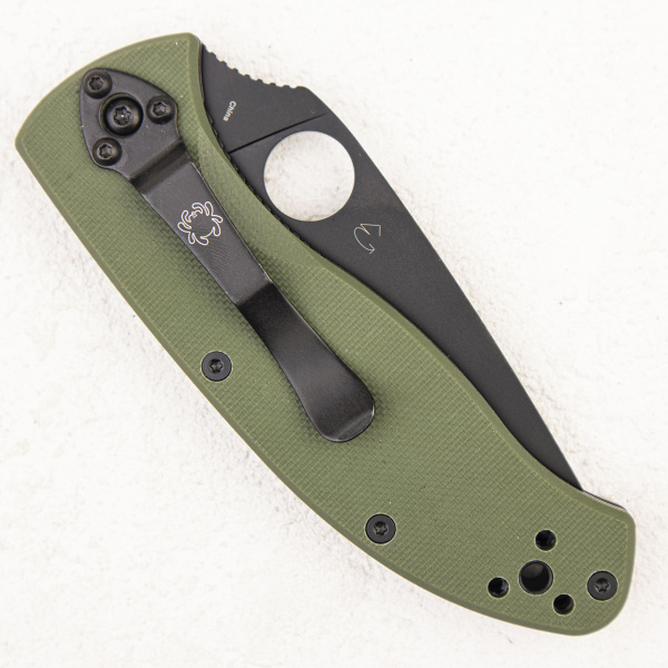 Нож Spyderco Tenacious, 122GPBGR, Black Blade, Green - складной туристические ножи из стали