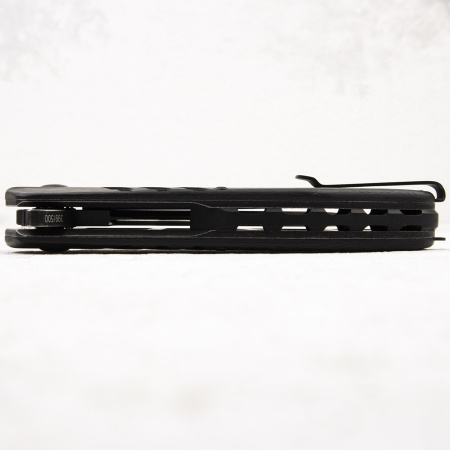 Нож Brous Blades Strife, D2 Acid Stonewash, Carbon Fiber Black