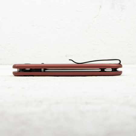 Нож CIVIVI Qubit Button Lock, 14C28N, Aluminum Red, C22030E-2