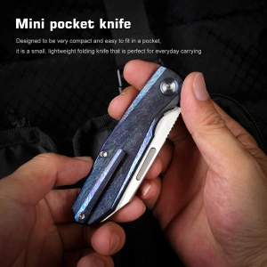 Нож Remette Squirrel, M390, Titanium Fired Blue Handle, RTDP-V Нож Remette Squirrel, M390, Titanium Fired Blue Handle, RTDP-V