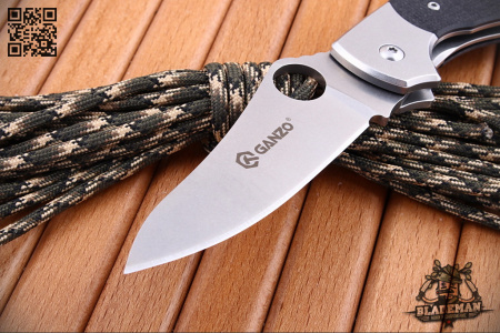 Нож Ganzo G7372-BK, Чёрный, Stonewashed - купить в интернет-магазине Blademan