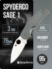 Нож Spyderco Sage 1, Maxamet, G10 Grey, C123GPGY  Нож Spyderco Sage 1, Maxamet, G10 Grey, C123GPGY