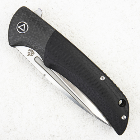 Нож QSP Harpyie, S35VN Satin, Carbon Fiber/G10 Black, QS129-B