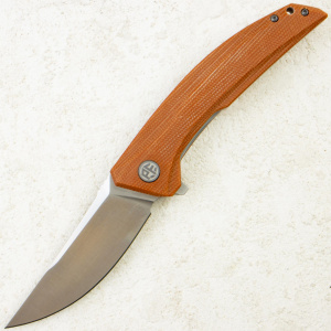 Нож Petrified Fish Deepsea, Satin, K110, Micarta Brown Handle, PFP05BRMS Нож Petrified Fish Deepsea, Satin, K110, Micarta Brown Handle, PFP05BRMS