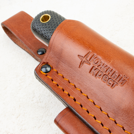 Нож Южный Крест Кефарт mini, VG10, Конвекс, Микарта Черная, Насечка