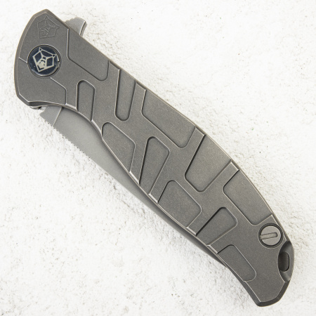 Нож МБШ Флиппер 95 Узор "Т", M390, Titanium - купить в интернет-магазине Blademan