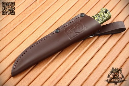 OWL Otus F, Sleipner, Микарта бамбук, Черно-желтый - купить в интернет-магазине Blademan