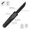 Нож Remette Swordfish Drop-Point, S35VN, Titanium Black/Carbon Inlay Handle, ZL103D13