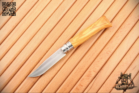 Нож Opinel №8, Нержавеющая сталь, Оливковое дерево, Деревянный футляр - купить в интернет-магазине Blademan