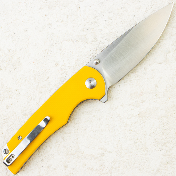 Нож SENCUT Praktisk, Satin, 9Cr18MoV, Coarse G10 Yellow Handle, S24019-2