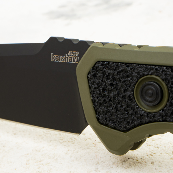 Нож Kershaw Auto Launch 16, CPM M4, Aluminum Black/Olive Handle, KS7105OLBLK