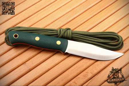 Южный Крест Fox S, N690, Конвекс, Микарта изумруд, Насечка - купить в интернет-магазине Blademan