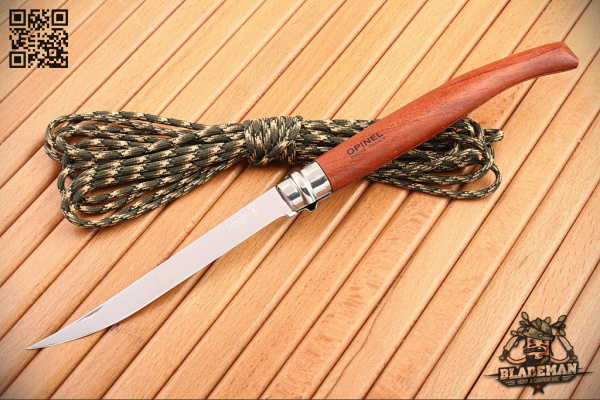 Нож филейный Opinel №15, Нержавеющая сталь, Бубинга - складной туристические ножи из стали