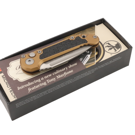 Нож Microtech L.U.D.T. Gen III, Apocalyptic, M390, Aluminum Tan, 1135-10 APTA