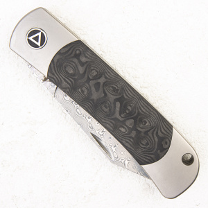 Нож QSP Falcon, Damascus, Titanium/Carbon - складной туристические ножи из стали Нож QSP Falcon, Damascus, Titanium/Carbon - складной туристические ножи из стали