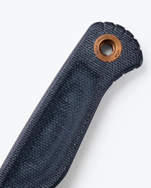 Нож Benchmade Dacian, MagnaCut, Blue Denim Micarta Handle, Brown Leather Sheath, 203-04