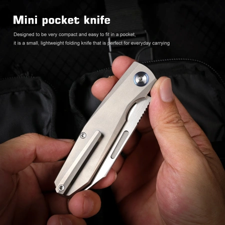 Нож Remette Squirrel, M390, Titanium Gray Handle, RTDP-G Нож Remette Squirrel, M390, Titanium Gray Handle, RTDP-G