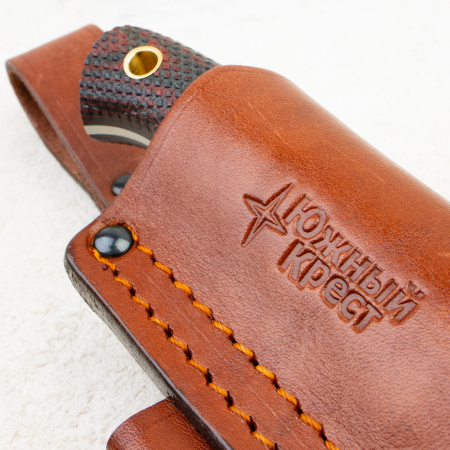 Нож Южный Крест Шершень, VG10, Конвекс, Микарта Красно-Черная, Насечка