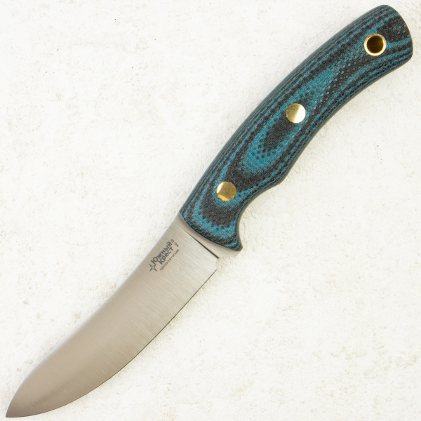 Нож Южный Крест Траппер, VG-10, Convex, Micarta Black/Blue, Насечка