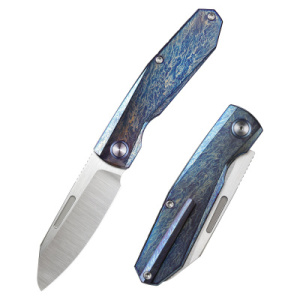 Нож Remette Squirrel, M390, Titanium Fired Blue Handle, RTDP-V