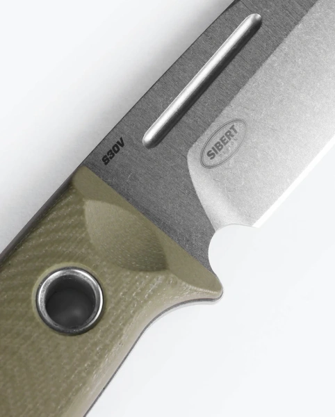 Нож Benchmade Mini Bushcrafter, S30V, OD Green G10 Handle, Brown Leather Sheath, 165-1