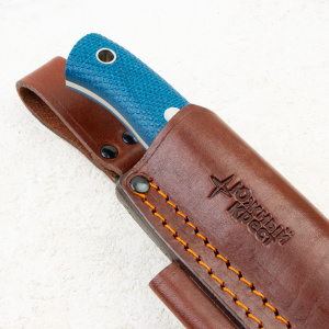 Нож Южный Крест Скаут, Convex, Elmax, Micarta Кобальт, Насечка, 237.0556.Elmax.K