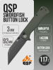 Нож QSP Swordfish Button Lock, 14C28N Black, Micarta Green Нож QSP Swordfish Button Lock, 14C28N Black, Micarta Green