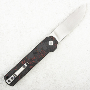 Нож QSP Lark, 14C28N, Red Shredded Carbon Fiber/G10 - складной туристические ножи из стали Нож QSP Lark, 14C28N, Red Shredded Carbon Fiber/G10 - складной туристические ножи из стали