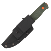 Нож HOT Knife Hoot, Cerakote Orange, D2, Micarta Green Handle, Kydex, (Orange Pins)