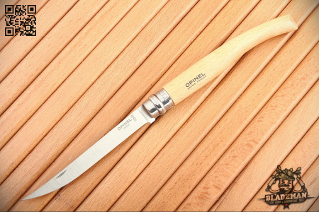 Нож филейный Opinel №12, Нержавеющая сталь, Бук - купить в интернет-магазине Blademan