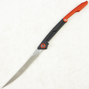 Нож CIVIVI Shawka, Satin, 14C28N, Aluminum Black/Red Handle, Nylon Sheath, C22029B-1