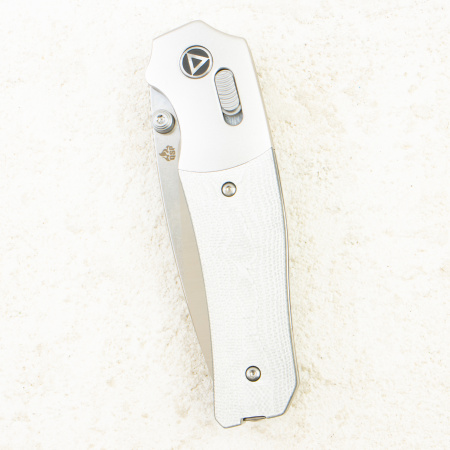 Нож QSP Vault, Stonewash-Satin 14C28N, Silver Aluminium Bolster/Micarta, QS157-E1