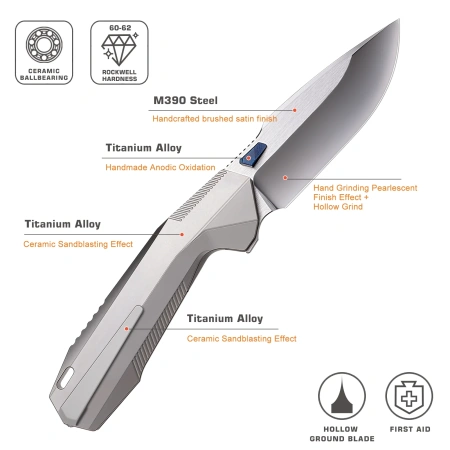 Нож Remette WK1, M390, Titanium Gray Handle, WK1-D Нож Remette WK1, M390, Titanium Gray Handle, WK1-D - купить в интернет-магазине Blademan