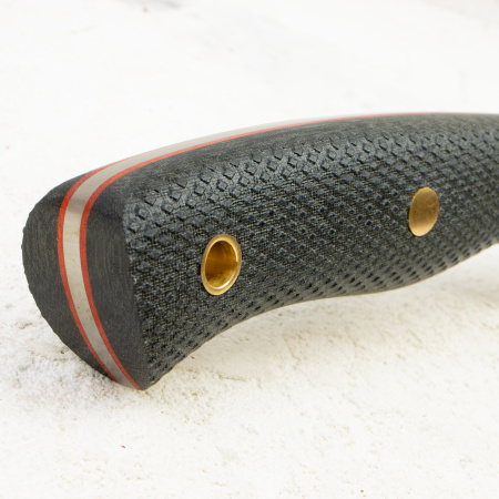 Нож Южный Крест Барибал, VG10, Конвекс, Микарта Черная, Насечка