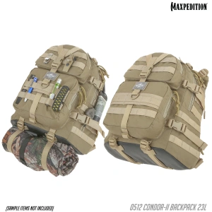 Тактический рюкзак MAXPEDITION Condor-II Hydration Backpack 23L, Khaki, 0512K Тактический рюкзак MAXPEDITION Condor-II Hydration Backpack 23L, Khaki, 0512K