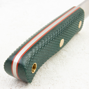 Нож Южный Крест Бушкрафт, VG-10, Конвекс, Микарта Изумруд, Насечка - купить в интернет-магазине Blademan