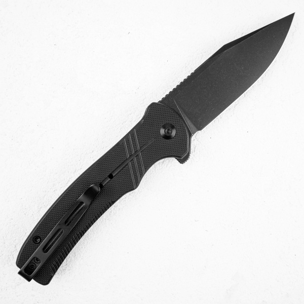 Нож CIVIVI Cogent, 14C28N Black, G10 Black, Button Lock, C20038D-1