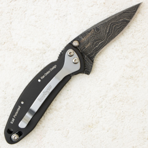 Нож Kershaw Chive, 420HC, Damascus,  Aluminum Black, 1600DAMBK Нож Kershaw Chive, 420HC, Damascus,  Aluminum Black, 1600DAMBK