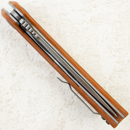 Нож Petrified Fish Deepsea, Satin, K110, Micarta Brown Handle, PFP05BRMS Нож Petrified Fish Deepsea, Satin, K110, Micarta Brown Handle, PFP05BRMS